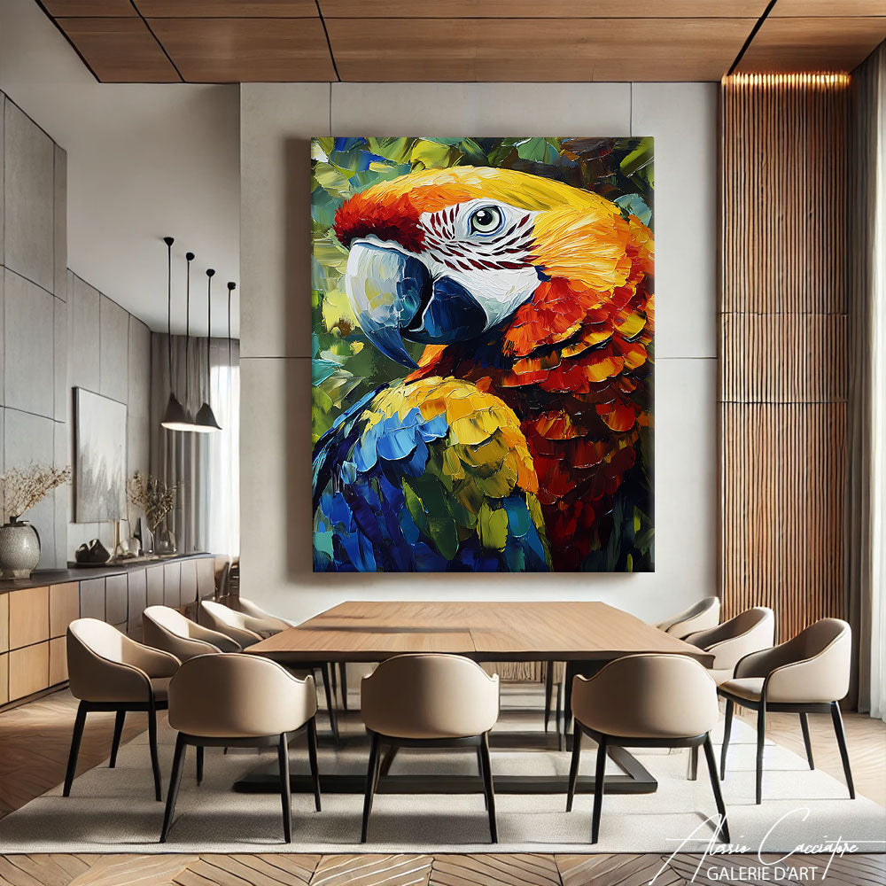 TABLEAU PERROQUET COULEUR