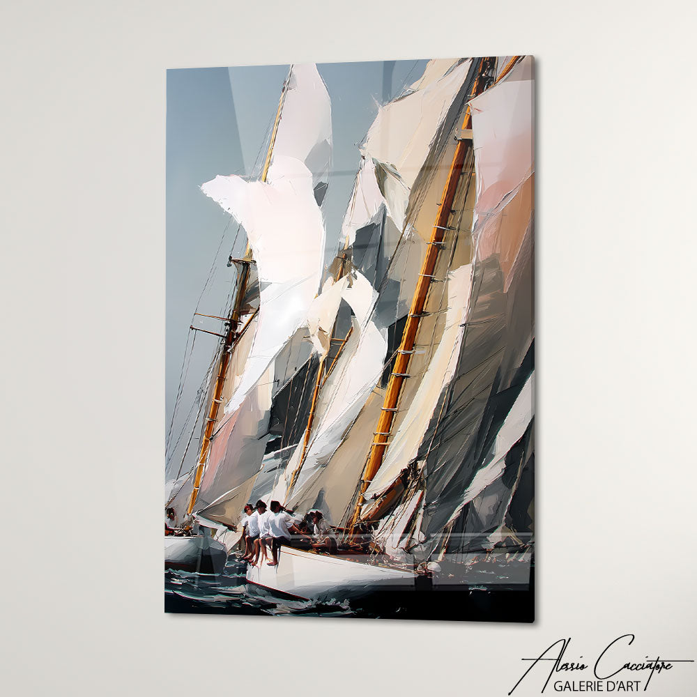 Tableau Bateau Abstrait