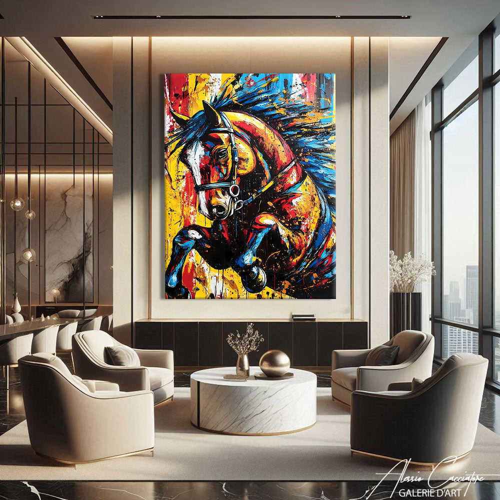 Tableau Cheval Pop Art