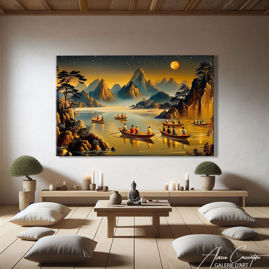Tableau Déco Japandi – mise en situation