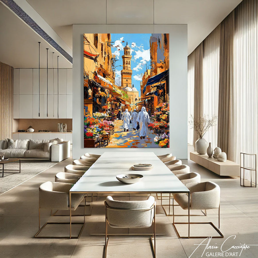 Tableau Paysage Arabe – mise en situation