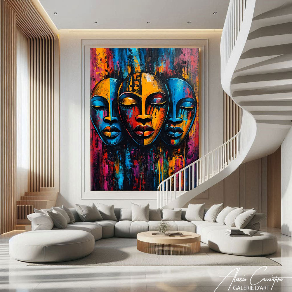 TABLEAU MASQUES AFRICAINS