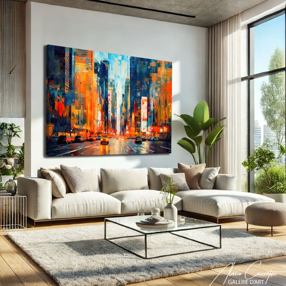 TABLEAU NEW YORK ABSTRAIT
