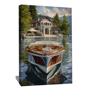 TABLEAU LAC DE CÔME VINTAGE