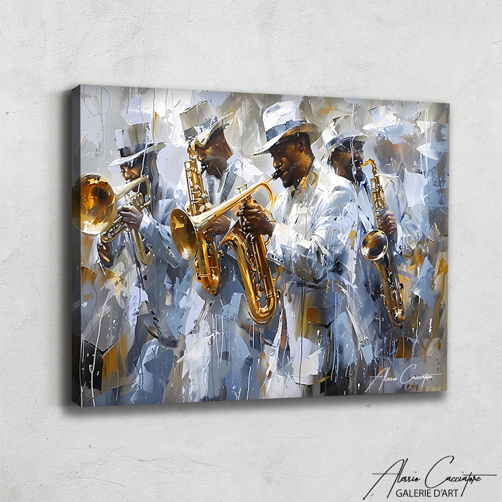 tableau peinture musiciens