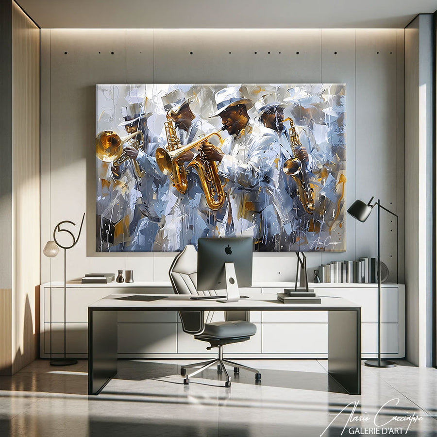 tableau peinture musiciens – mise en situation