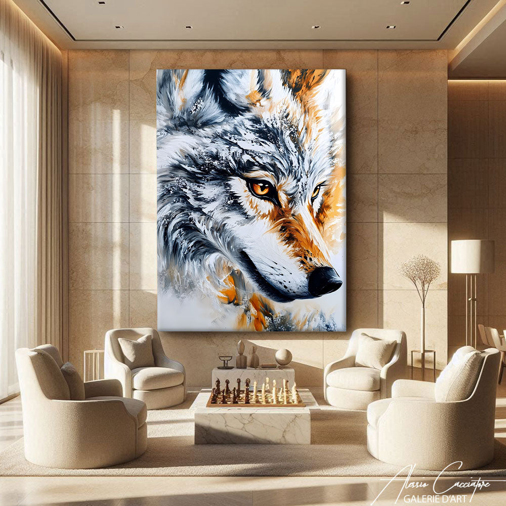 TABLEAU LOUP BLANC