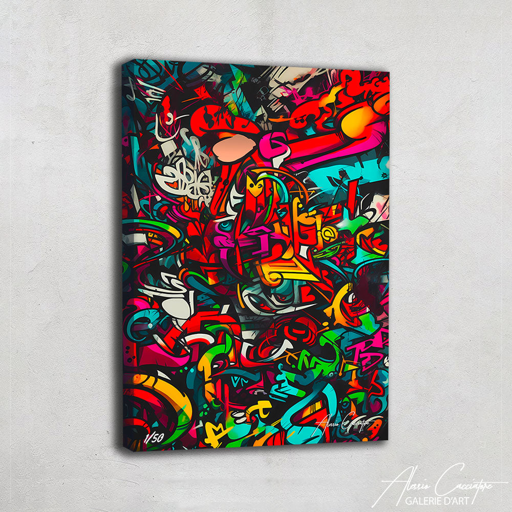 tableau peinture graffiti