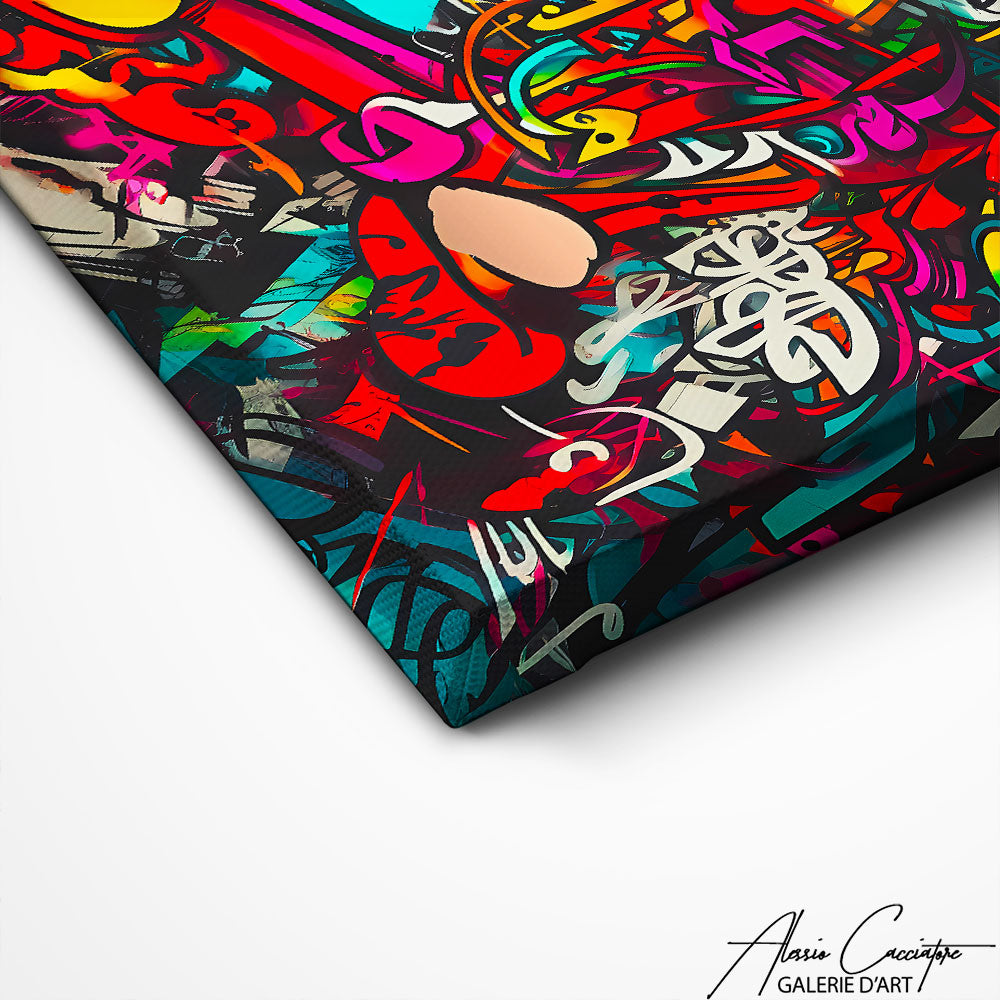 tableau abstrait graffiti