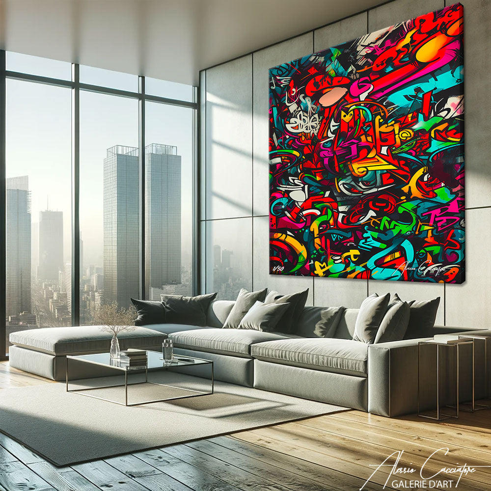 tableau graffiti contemporain