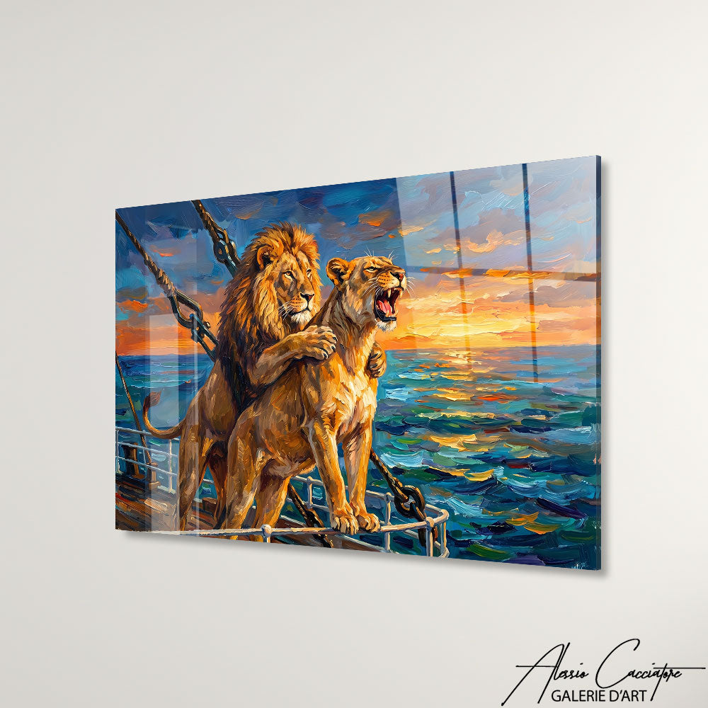 tableau coucher de soleil