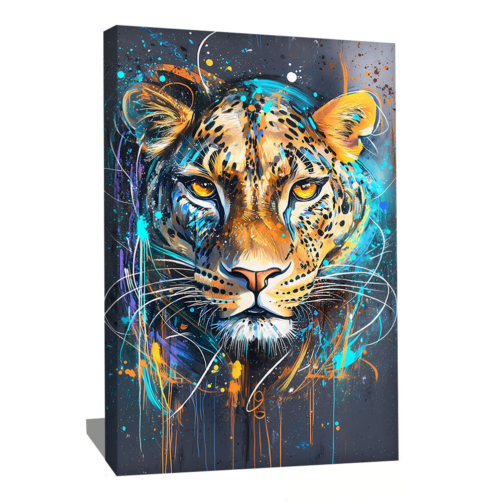 Tableau Leopard Coloré