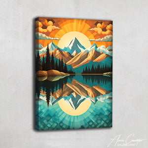 Tableau Moderne Montagne
