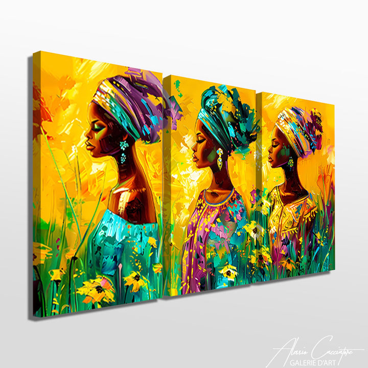 Tableau Triptyque Africain
