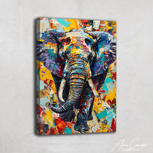 Tableau Éléphant Multicolore
