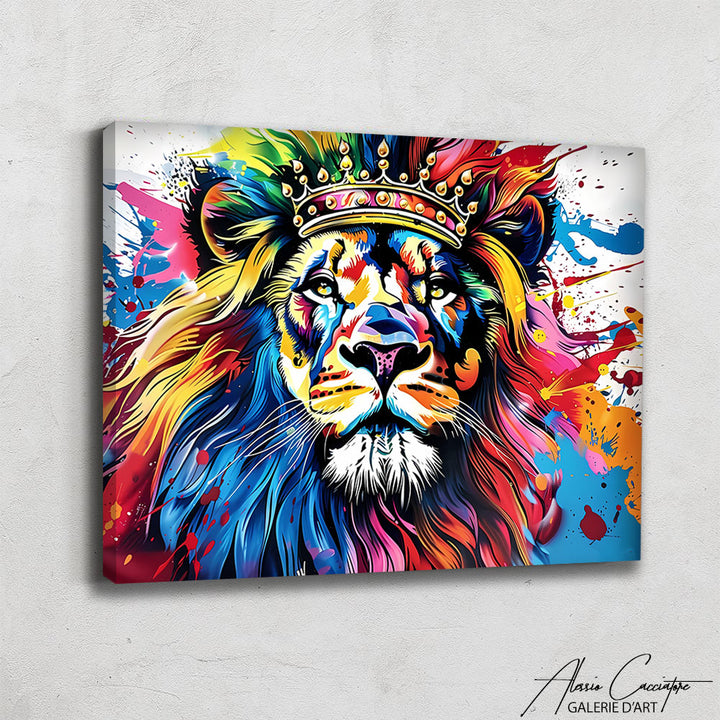 Tableau Lion Couronne