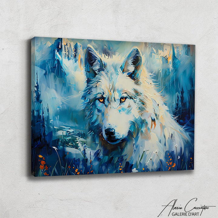 Peinture Loup Blanc
