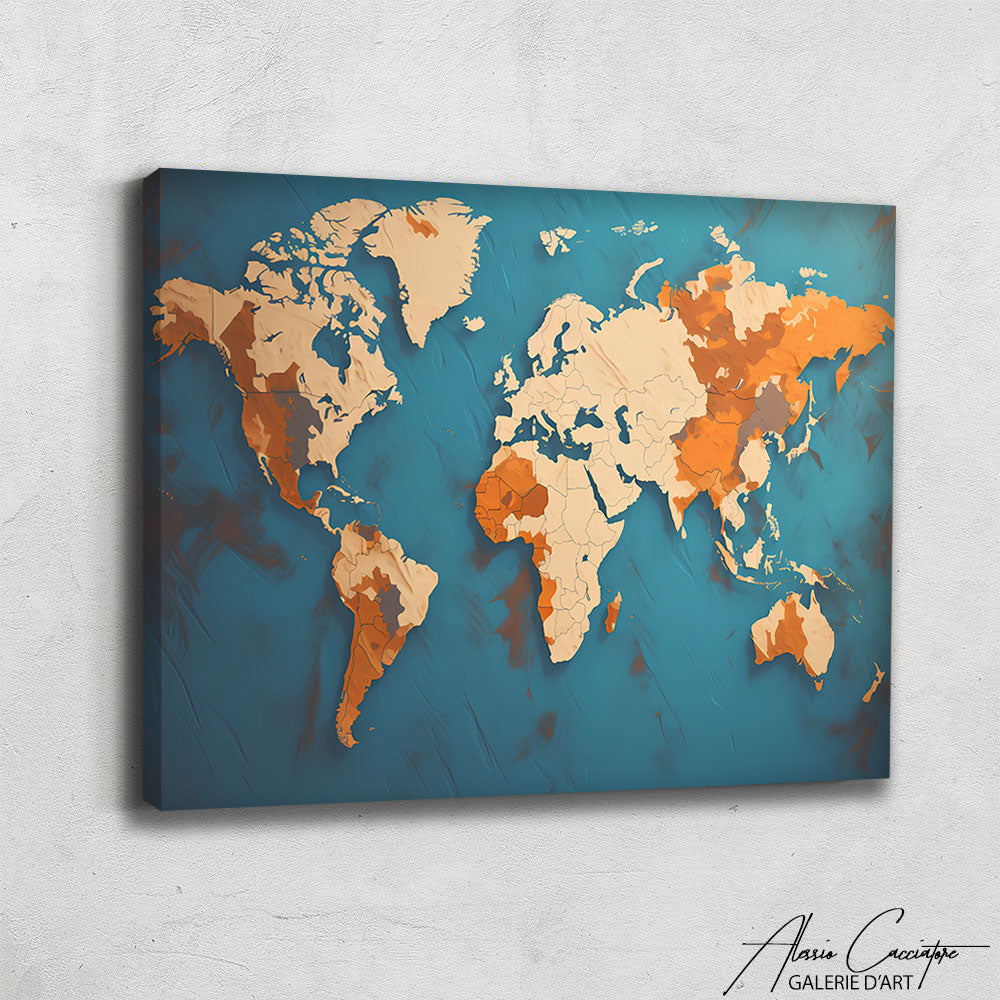 Tableau Deco Carte du Monde