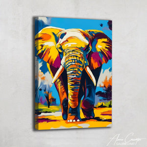 Cadre Toile Elephant