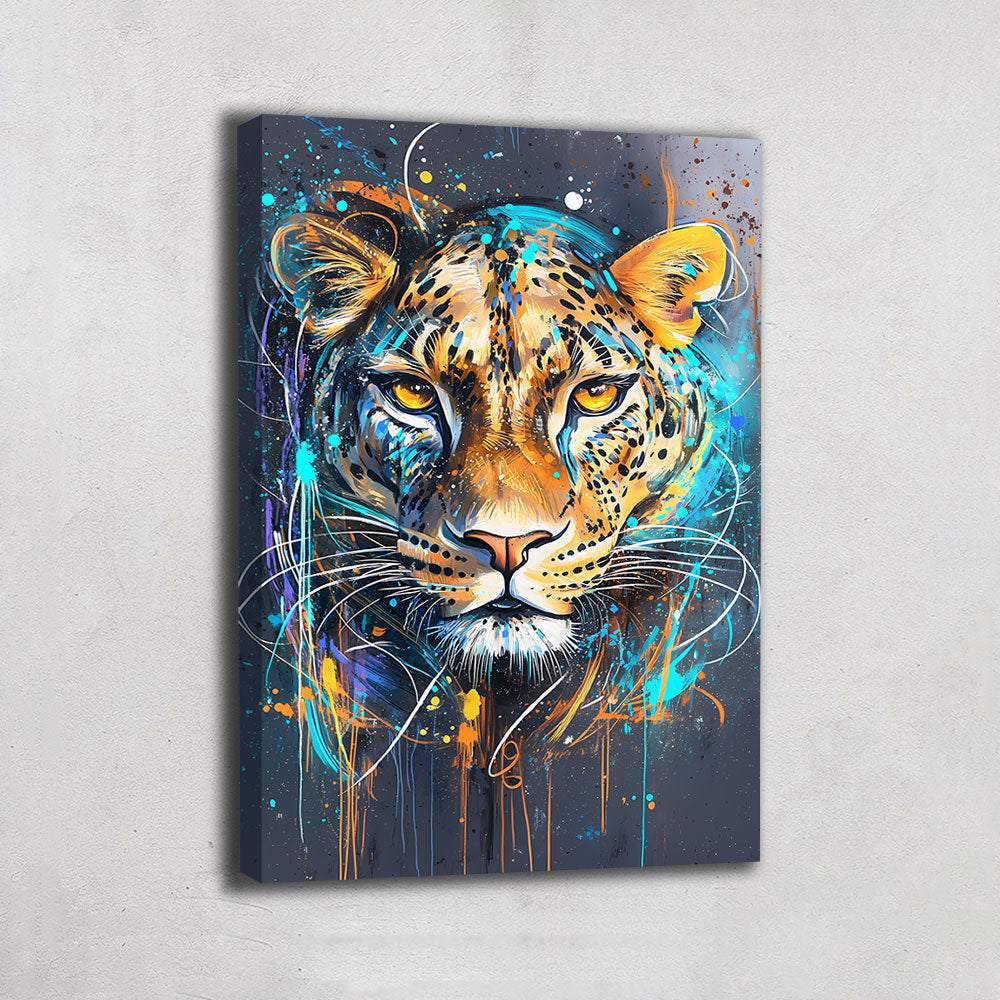 Tableau Leopard Coloré