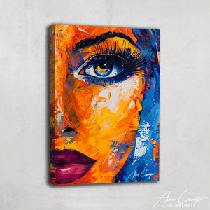 Tableau Visage Femme Coloré