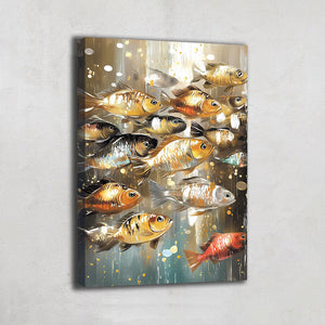 Tableau avec des Poissons