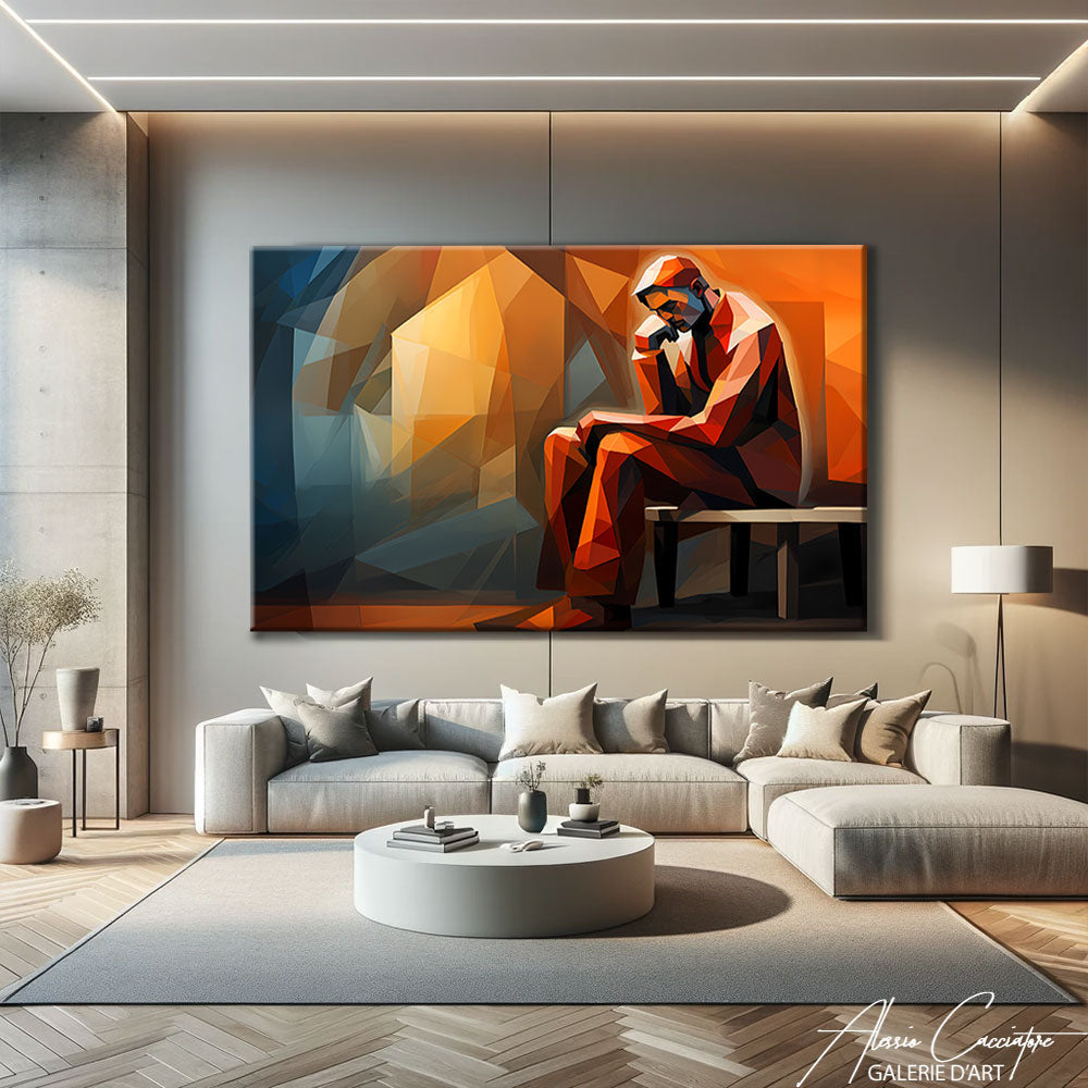 portrait cubiste homme