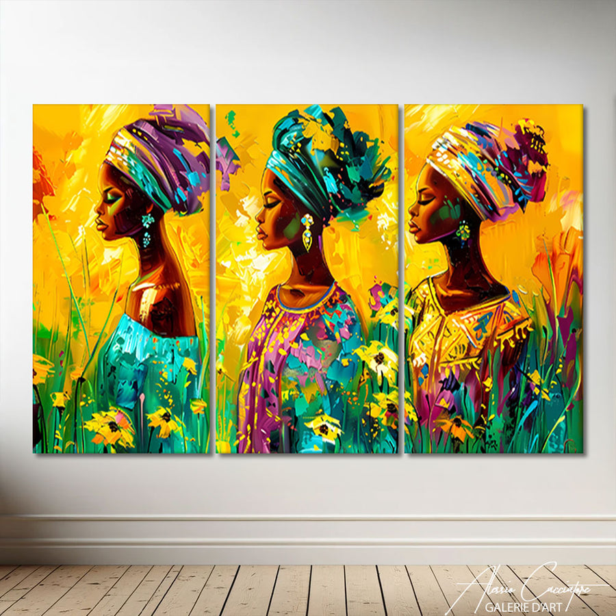 Tableau Triptyque Africain
 – mise en situation