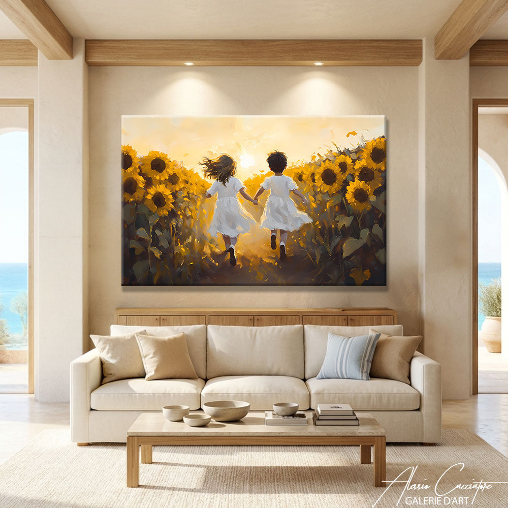Peinture Champs De Tournesol
