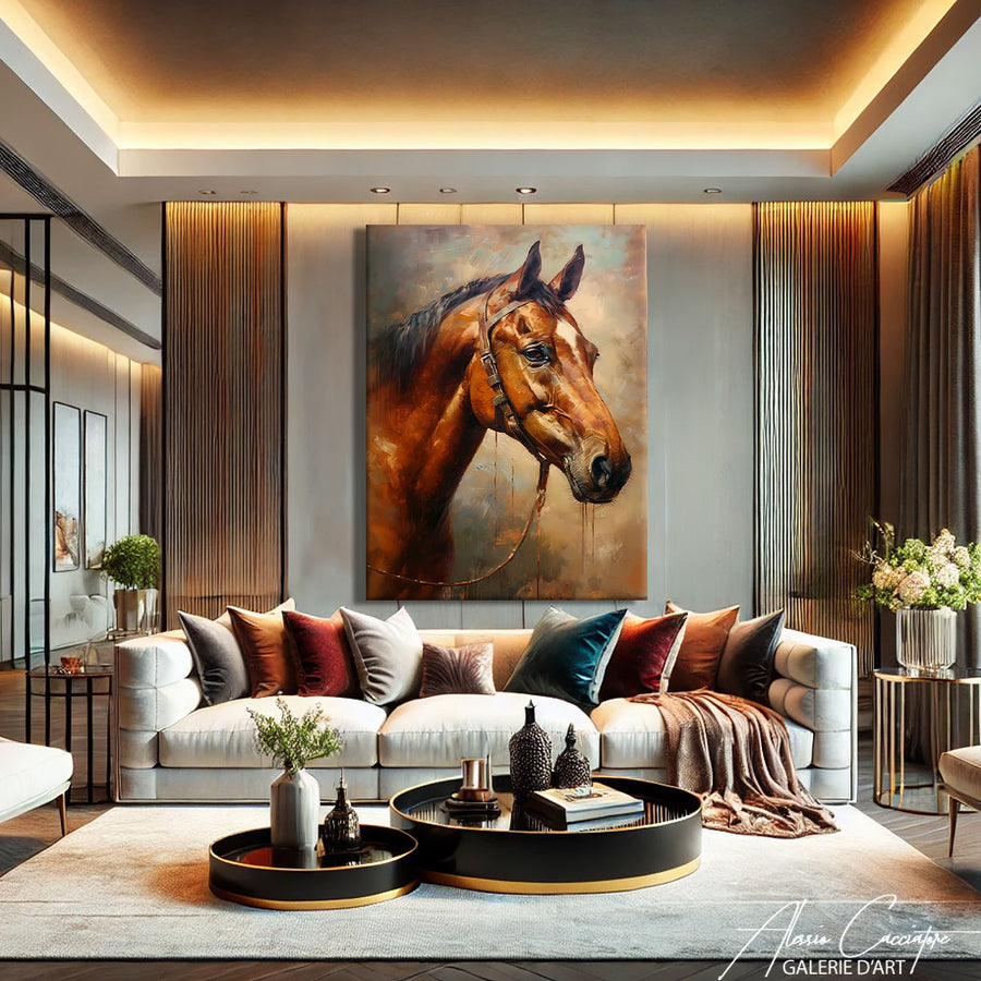 tableau cheval ancien – mise en situation