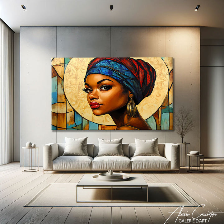 tableau femme africaine moderne