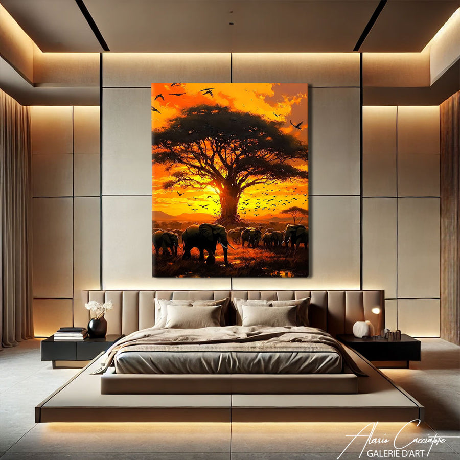 Tableau Coucher De Soleil – mise en situation
