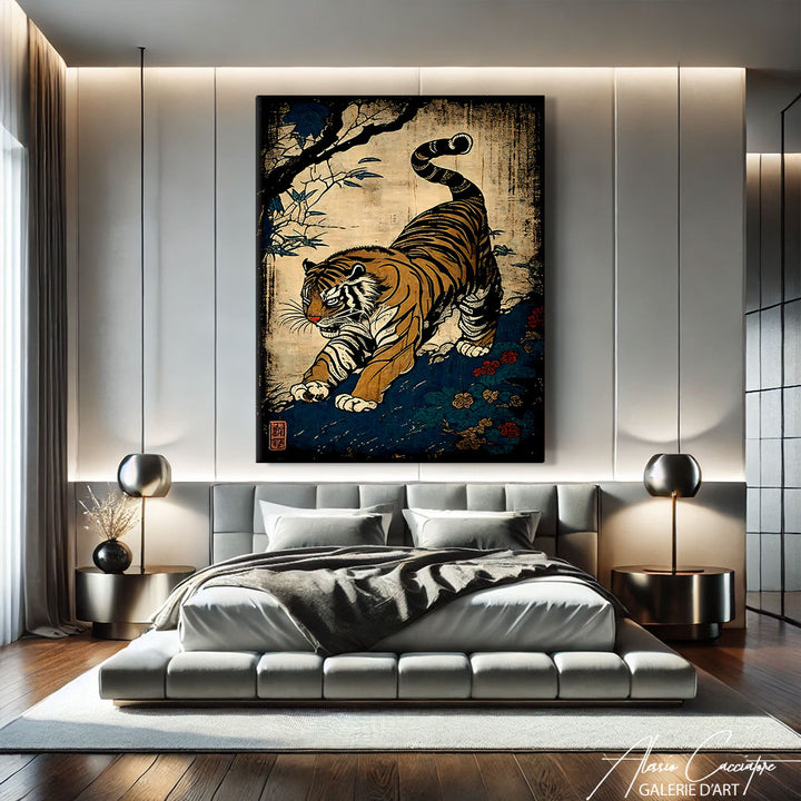 tableau tigre japonais