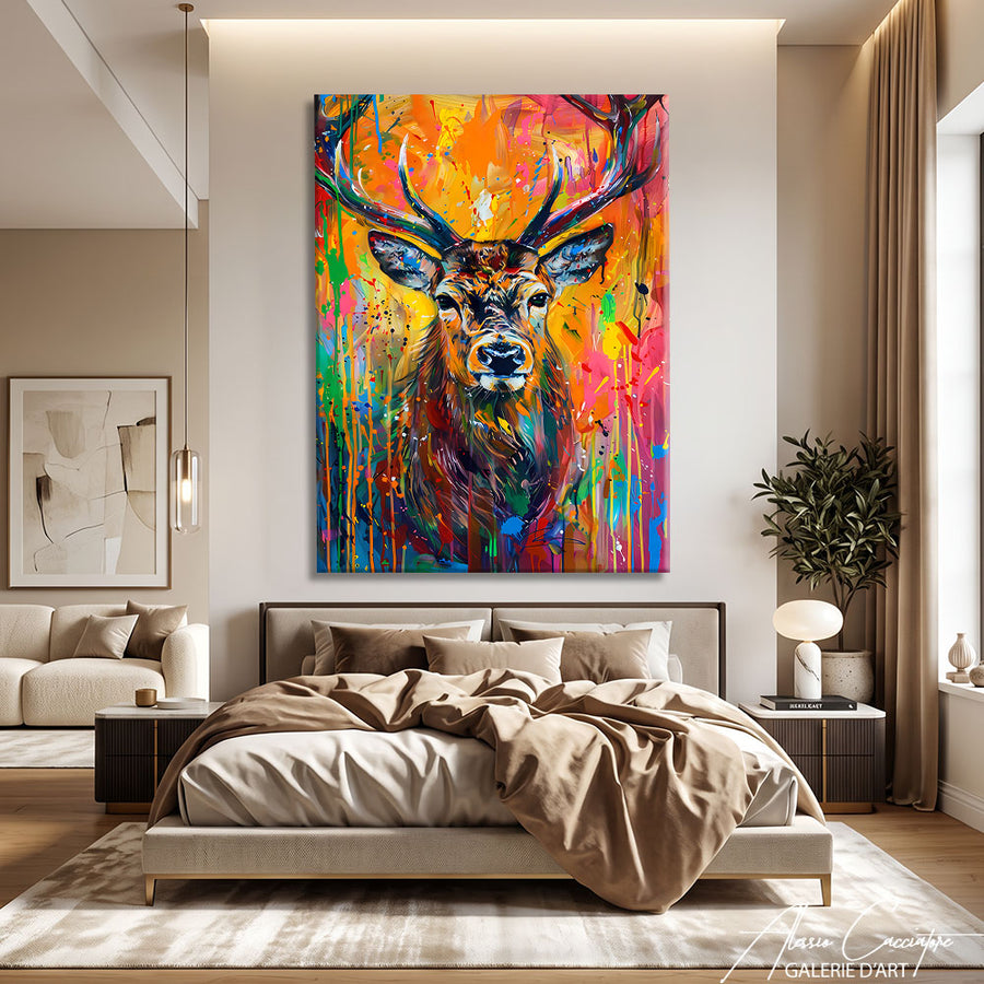 TABLEAU CERF COULEUR – mise en situation