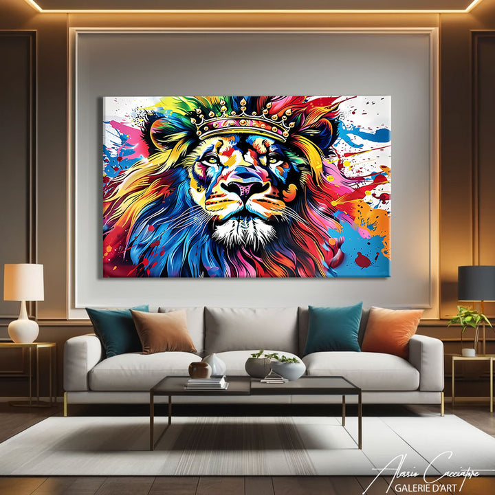 Tableau Lion Colore