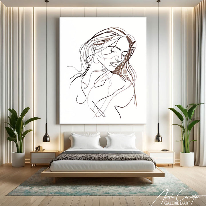 tableau minimaliste femme