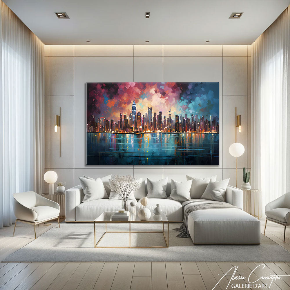 peinture gratte ciel new york