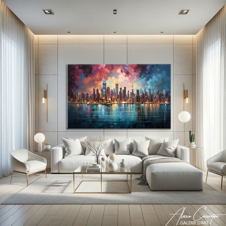 peinture gratte ciel new york