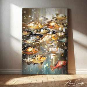 Tableau avec des Poissons