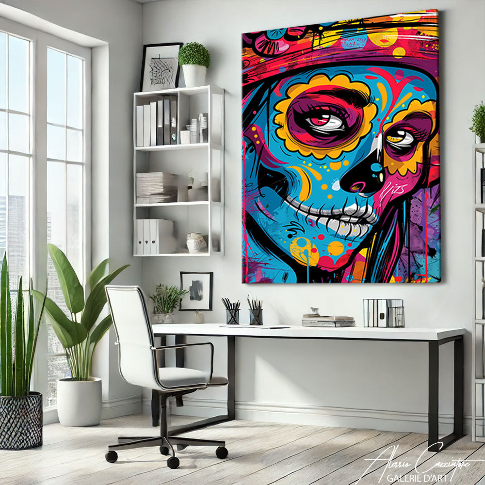 Tête de Mort dans un Tableau
