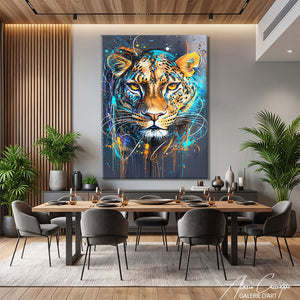 Affiche Leopard Coloré