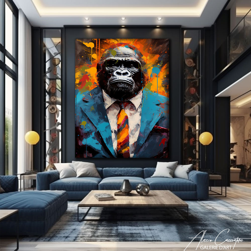 tableau gorille art