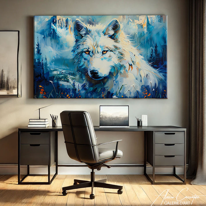 Peinture Loup Blanc
