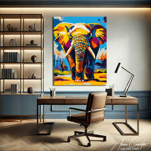 Toile éléphant
