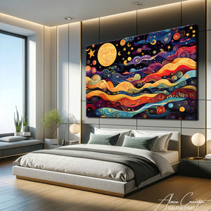 Grand tableau salon design
