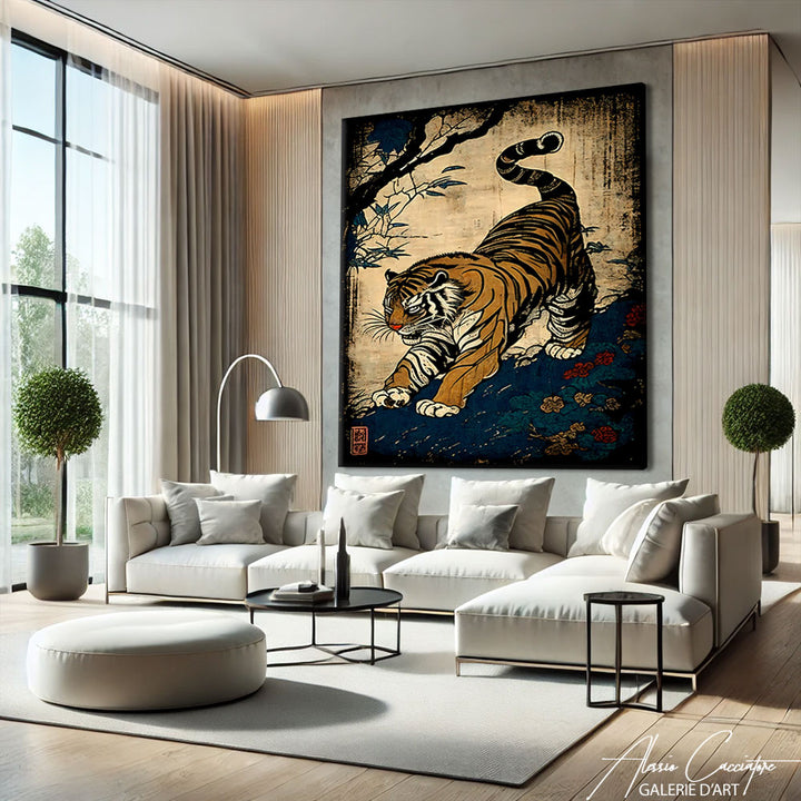 tableau japonais tigre