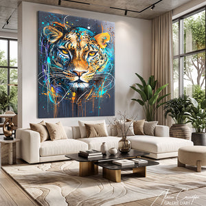Décoration Murale Leopard Coloré
