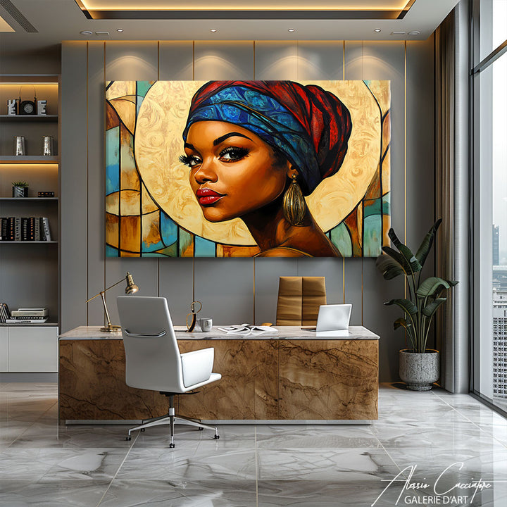 tableau peinture femme africaine