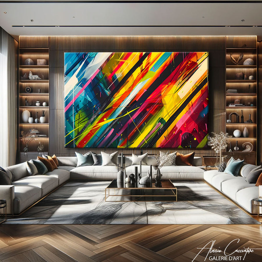 Tableau Contemporain Abstrait – mise en situation