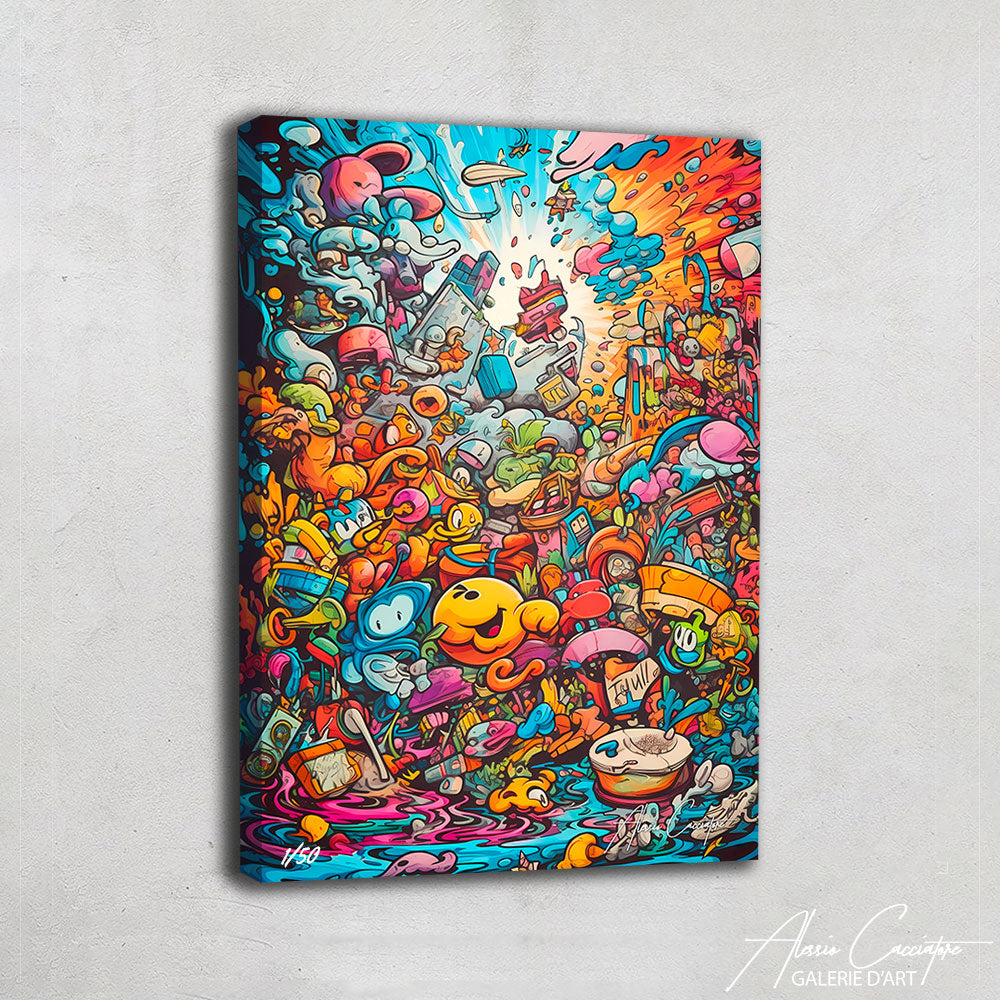 tableau pop art graffiti